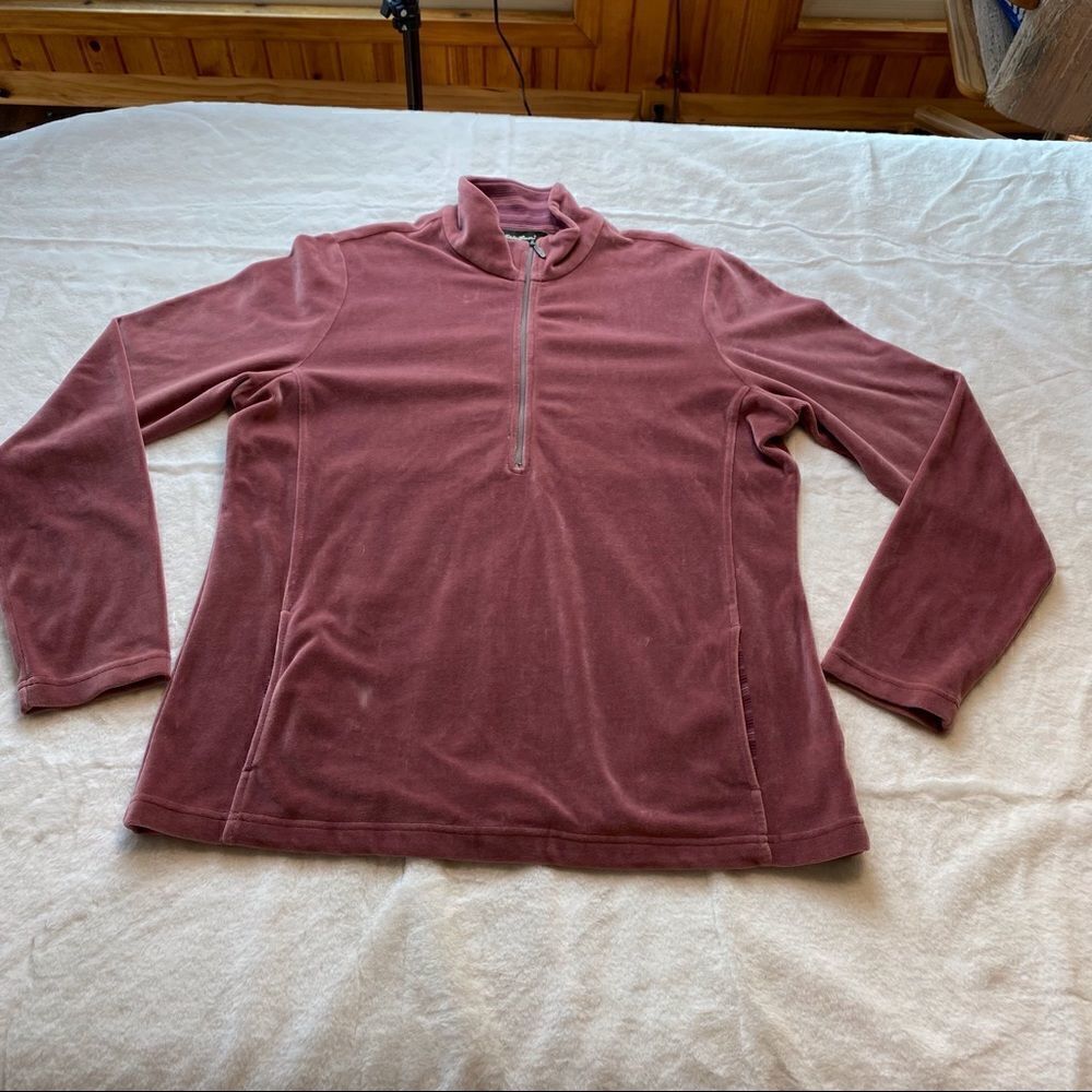 Eddie Bauer 1/2 Zipper Dusty Rose Pullover Size Large